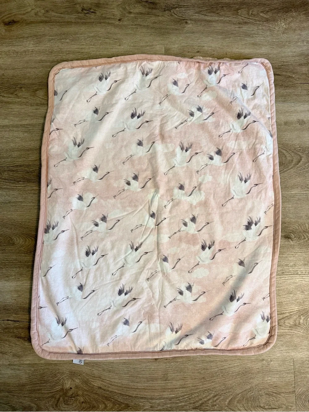 Oilo Studio Pink Crane Cuddle Blanket